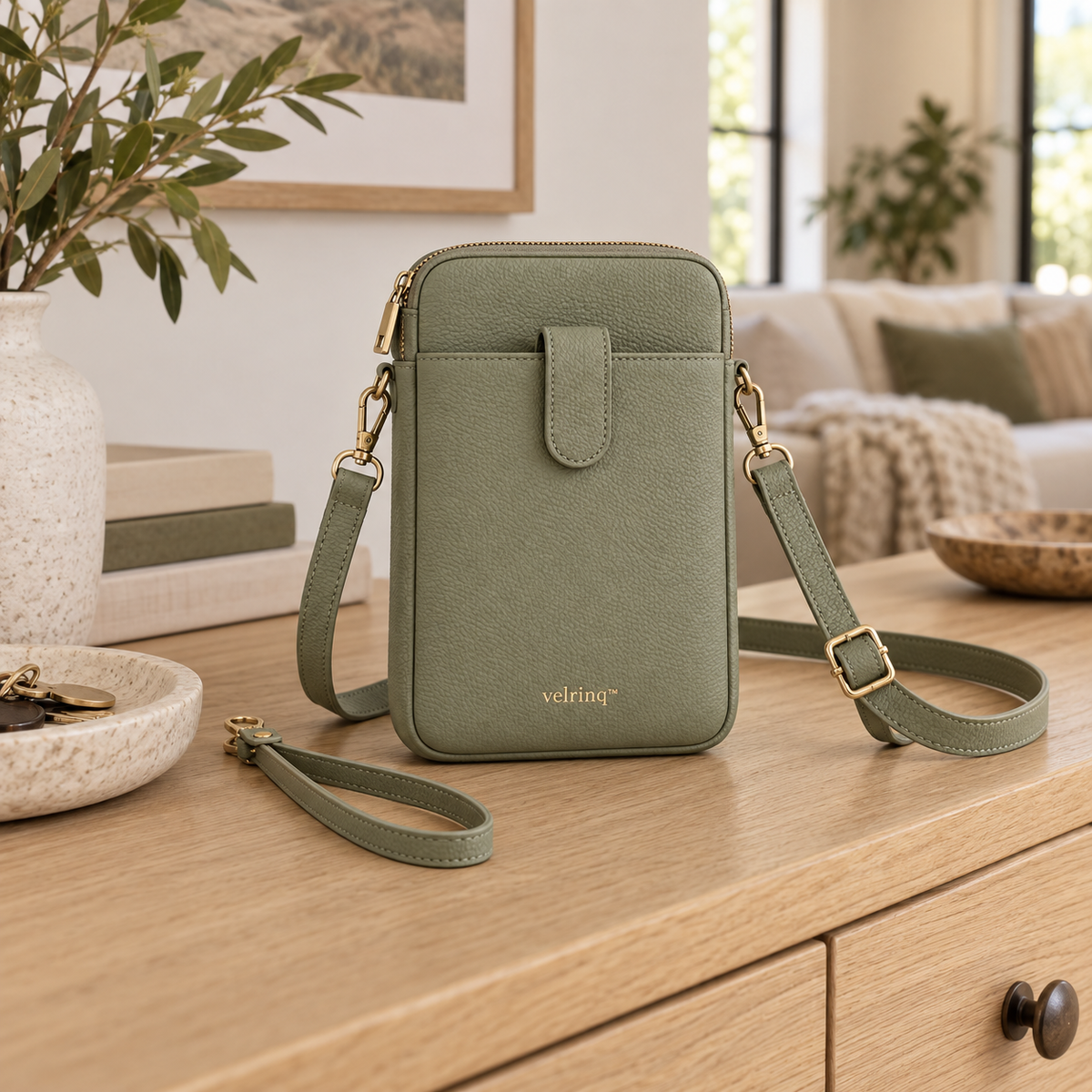 velrniq™ PocketLink Detachable-Strap Phone Crossbody Bag