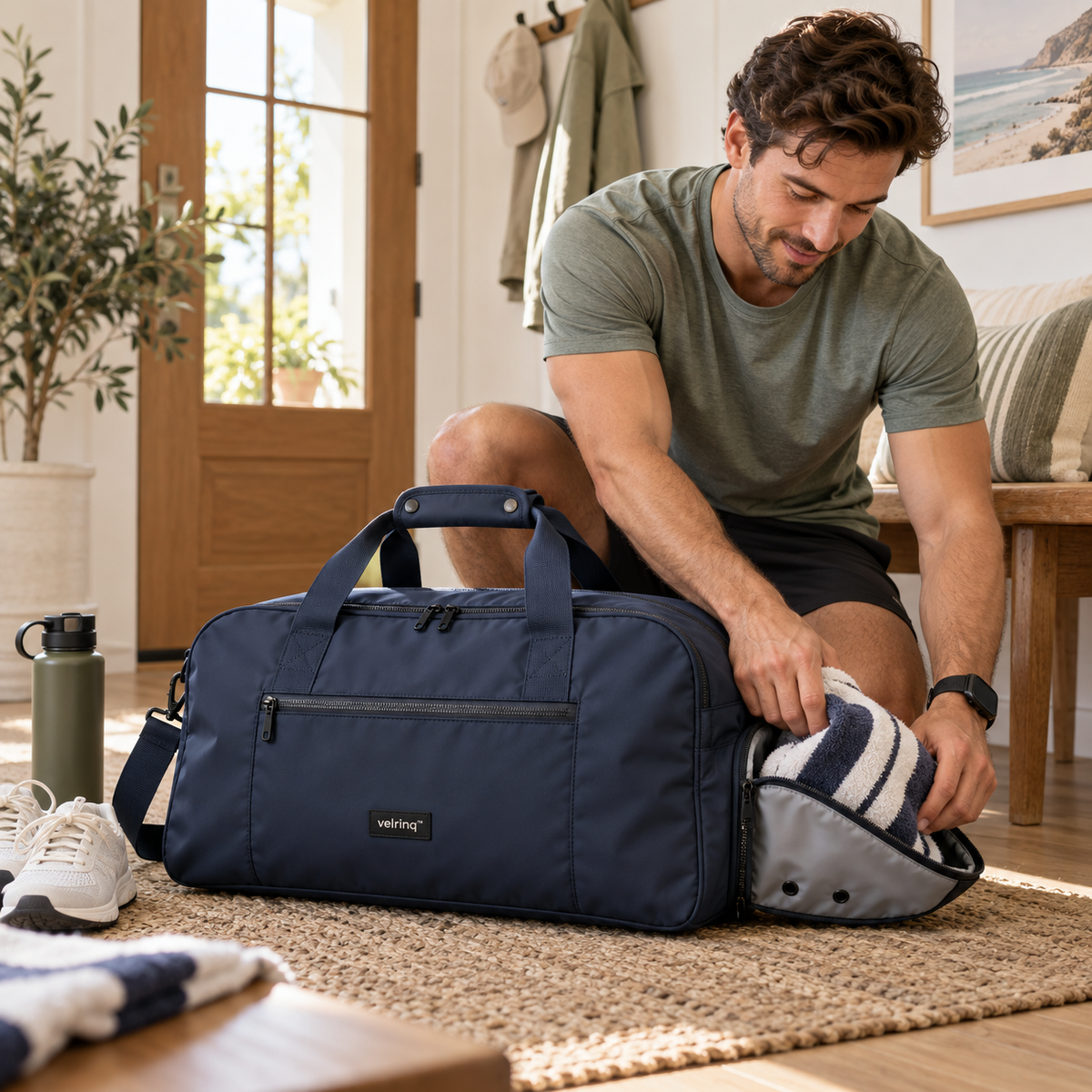 velrniq™ AquaSplit Wet/Dry Short-Trip Duffel Bag