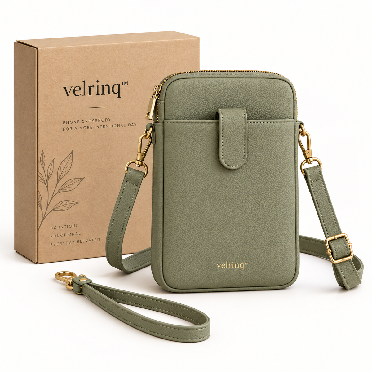 velrniq™ PocketLink Detachable-Strap Phone Crossbody Bag