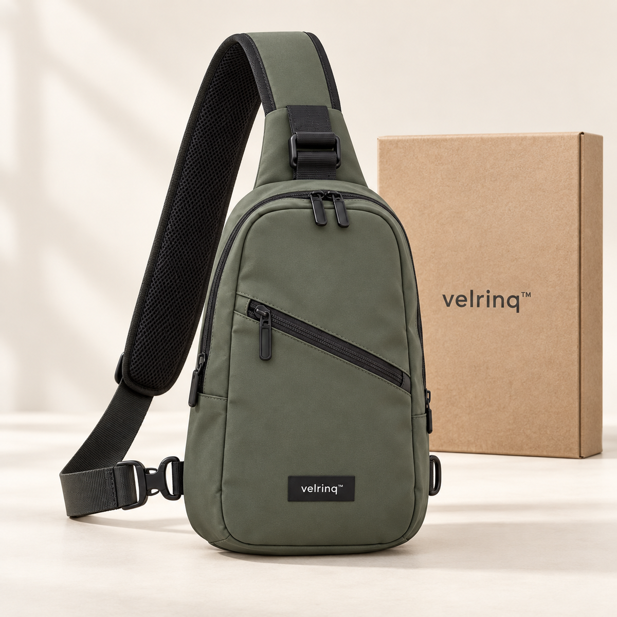 velrniq™ CrossPath Multi-Function Sling Chest Bag