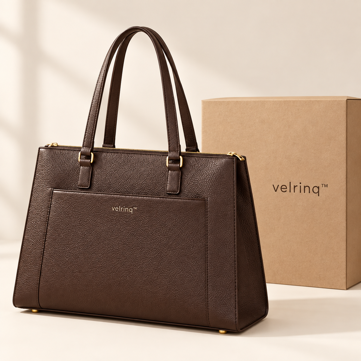 velrniq™ DeskFrame Structured Office Laptop Tote