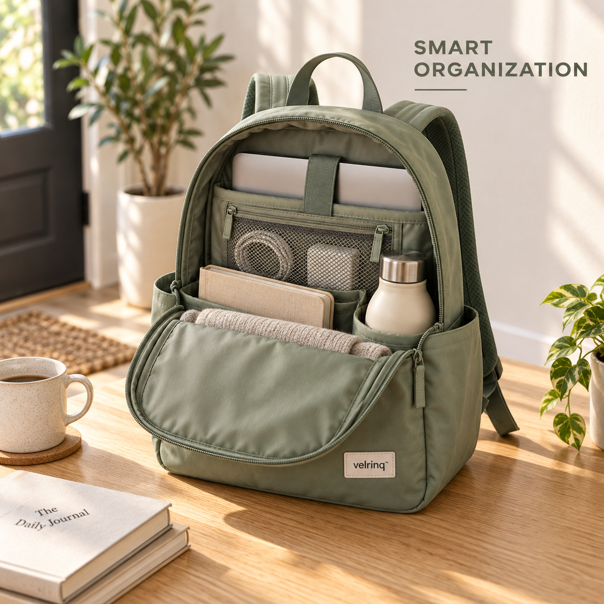 velrniq™ AirLume Multi-Compartment Everyday Backpack