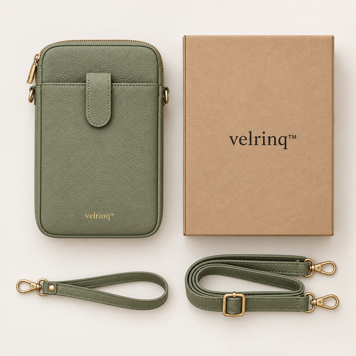 velrniq™ PocketLink Detachable-Strap Phone Crossbody Bag
