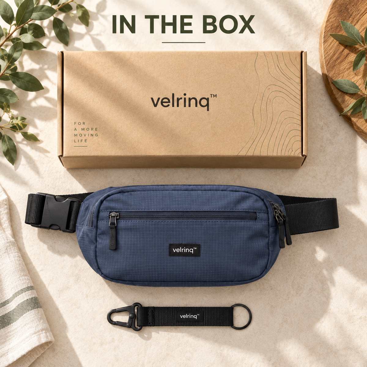 velrniq™ RainArc Adjustable Water-Resistant Waist Pack