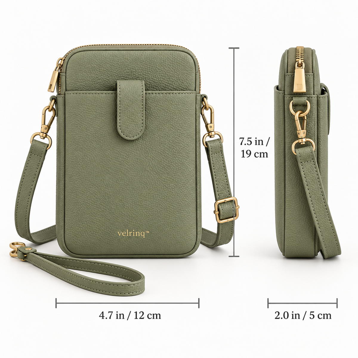 velrniq™ PocketLink Detachable-Strap Phone Crossbody Bag